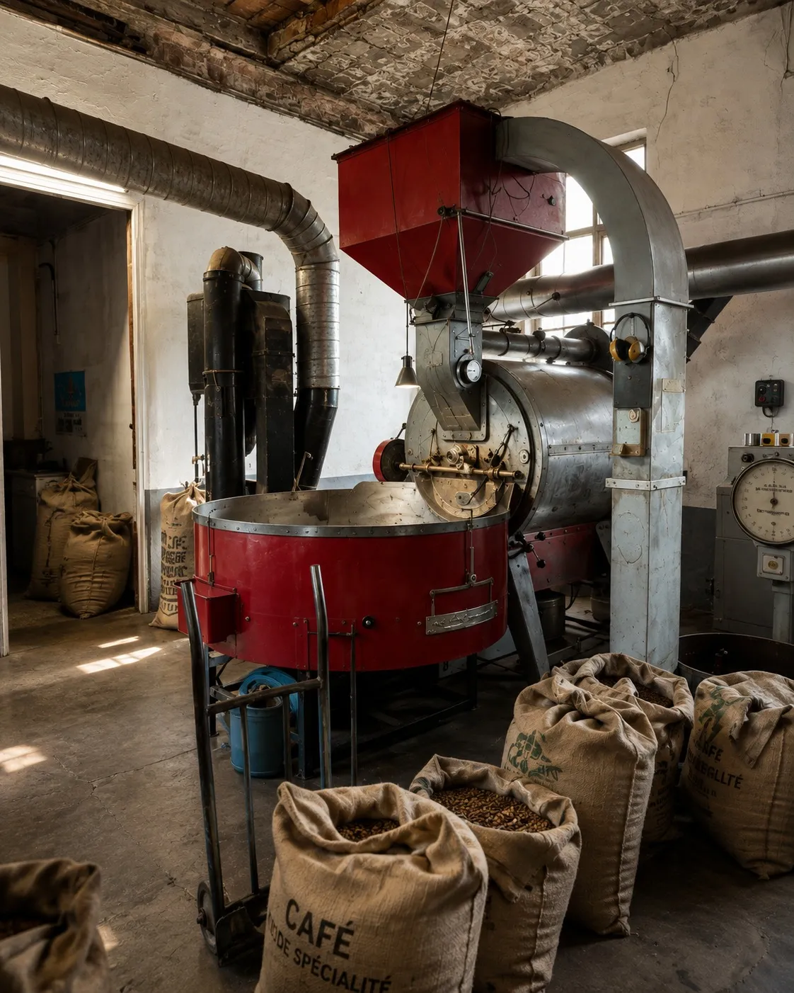 Grains de café en gros plan